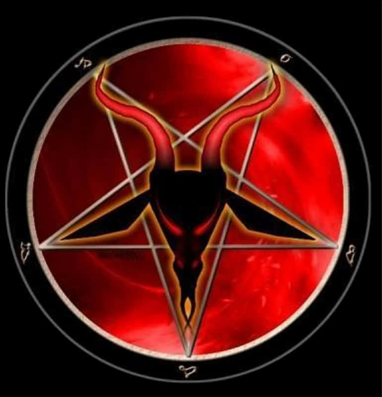 Red Black Pentagram Art PNG