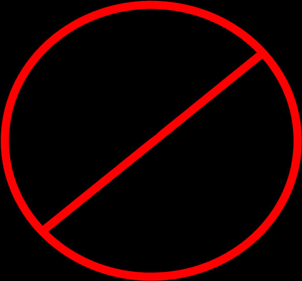 Red Black Prohibition Sign PNG