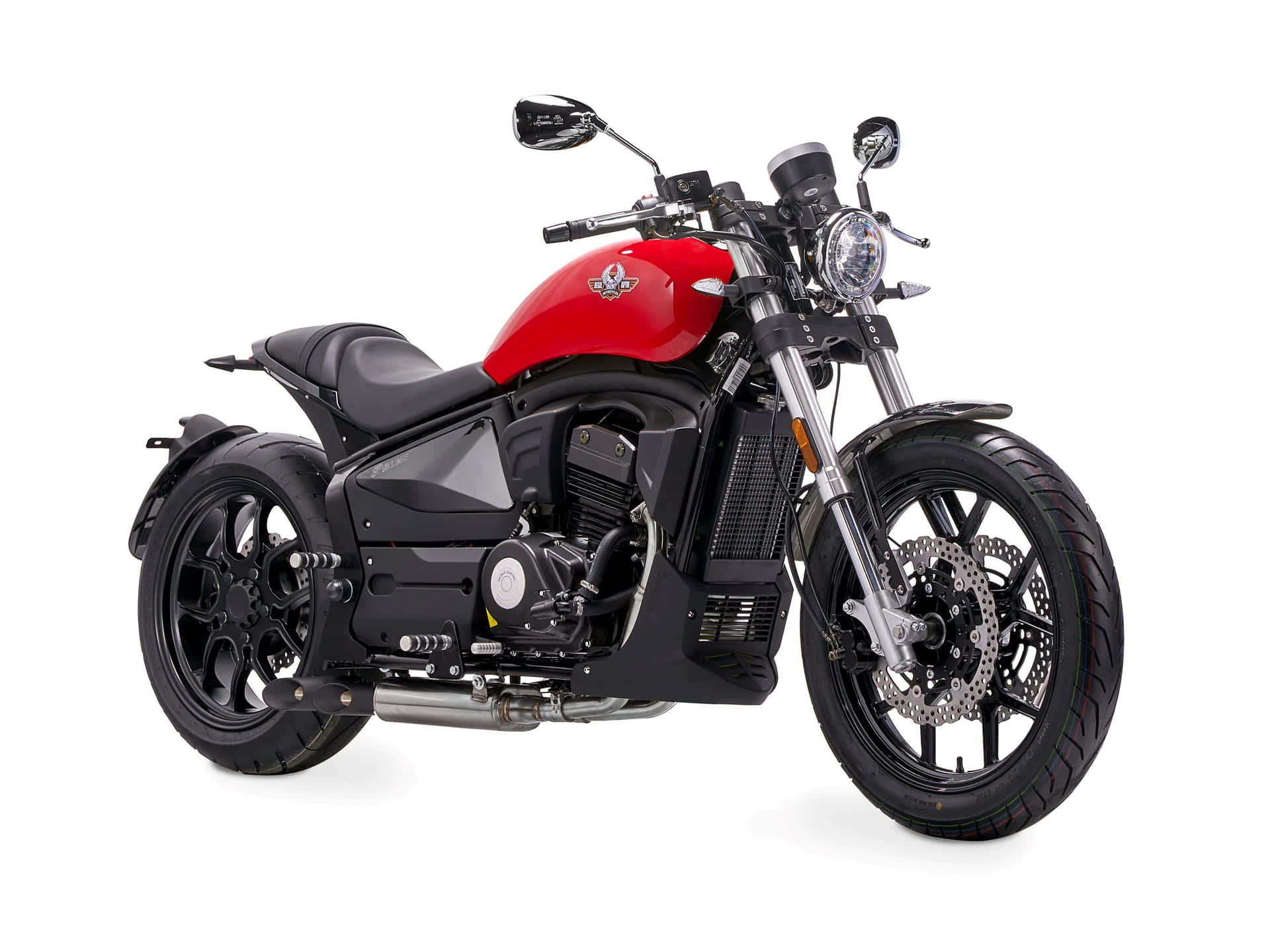 Rood Zwart Regal Raptor Motorfiets Achtergrond