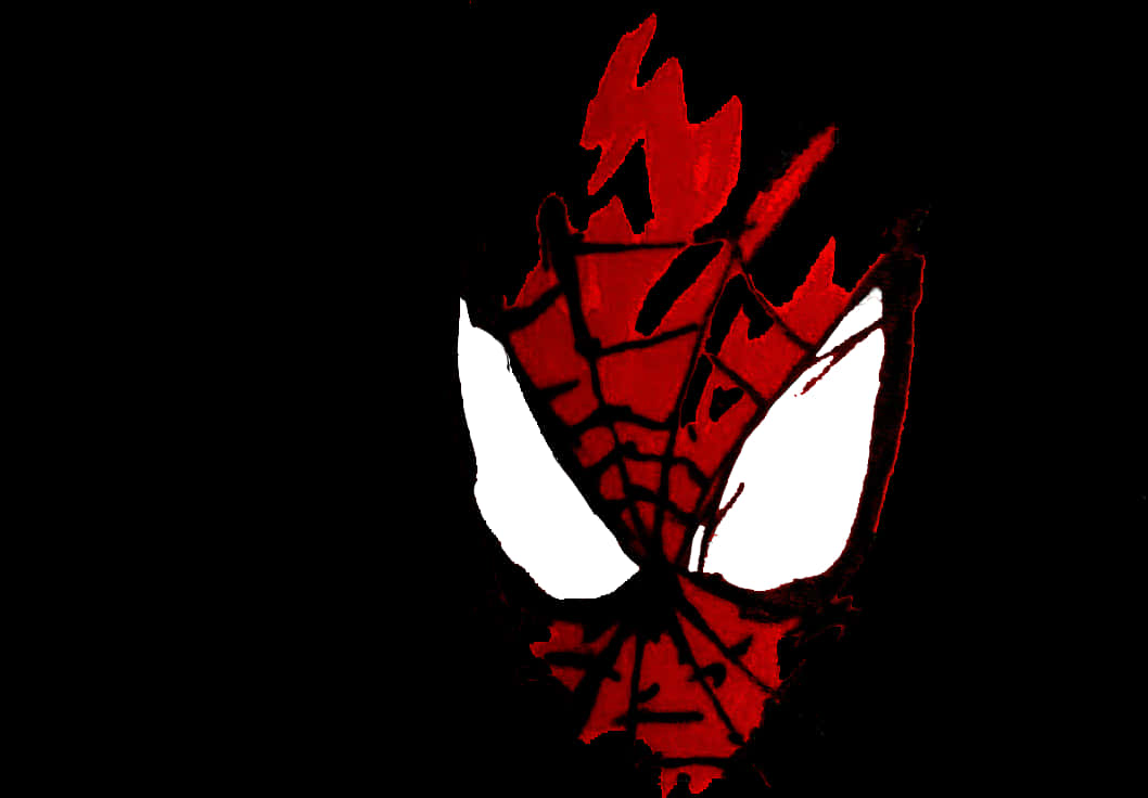 Red Black Spiderman Clipart PNG