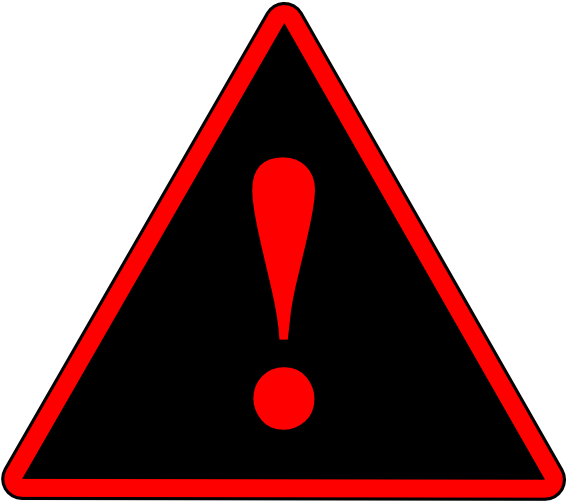 Red Black Warning Sign Triangle PNG