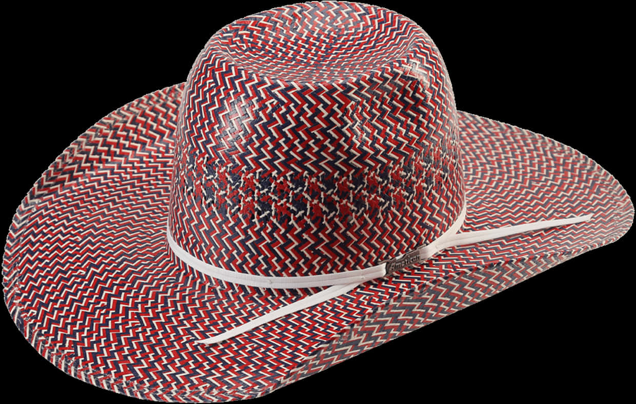 Red Black White Cowboy Hat PNG