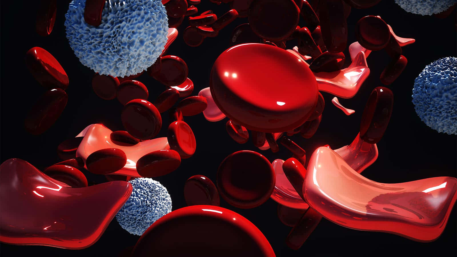 Vibrant Red Blood Cells Close-up Wallpaper