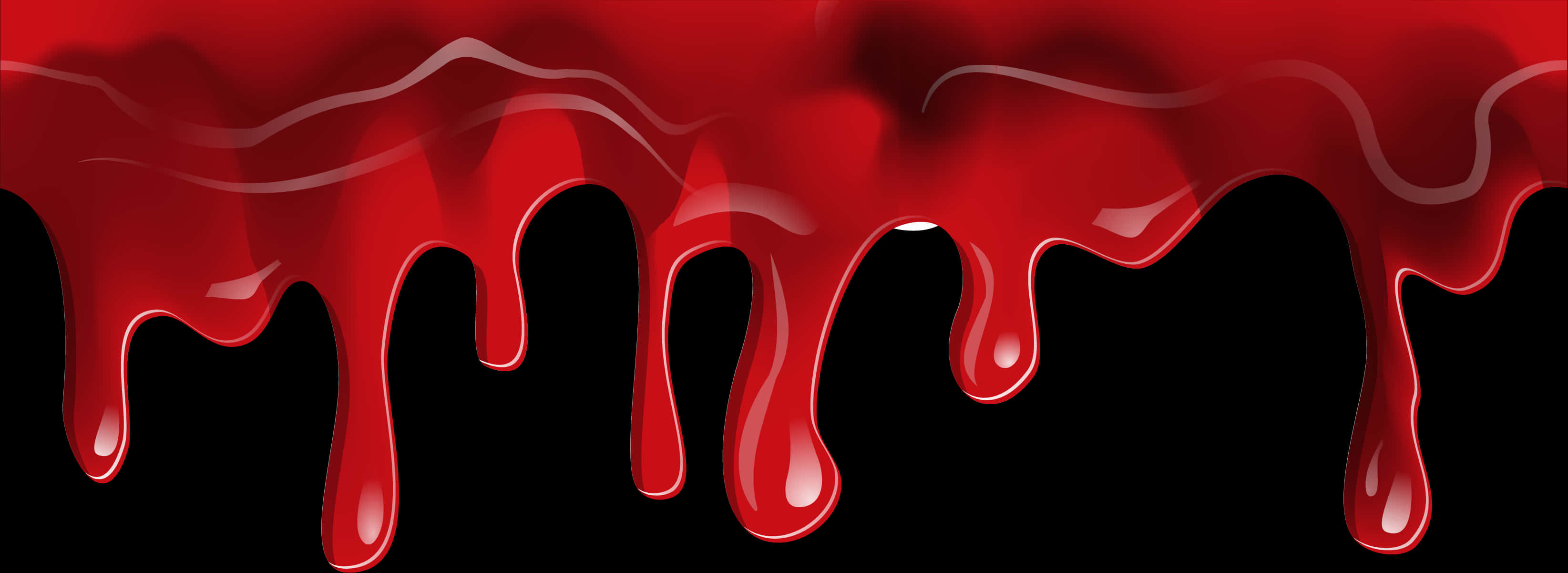 Red Blood Drips Black Background PNG