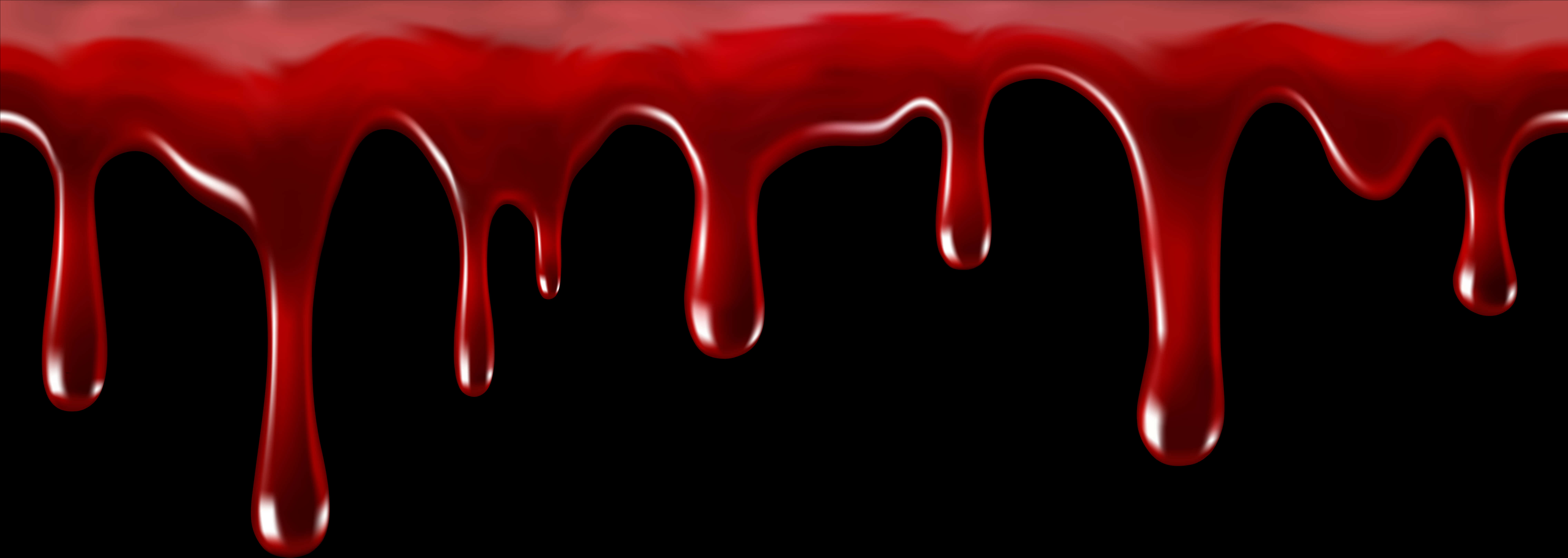 Red Blood Drips Black Background PNG