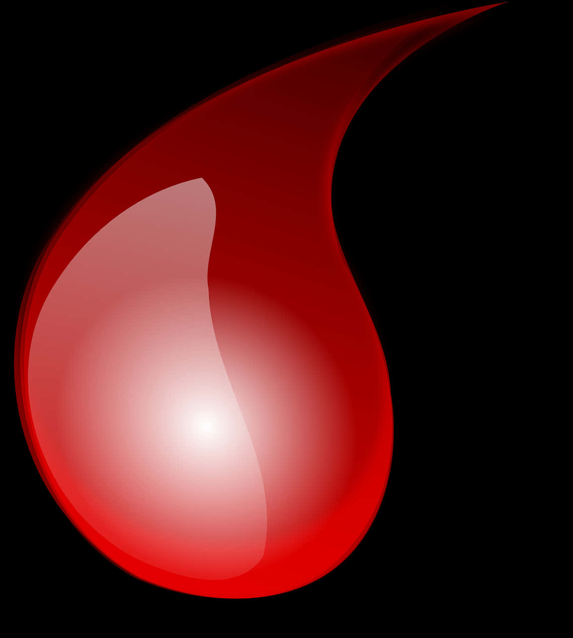 Red Blood Drop Graphic PNG