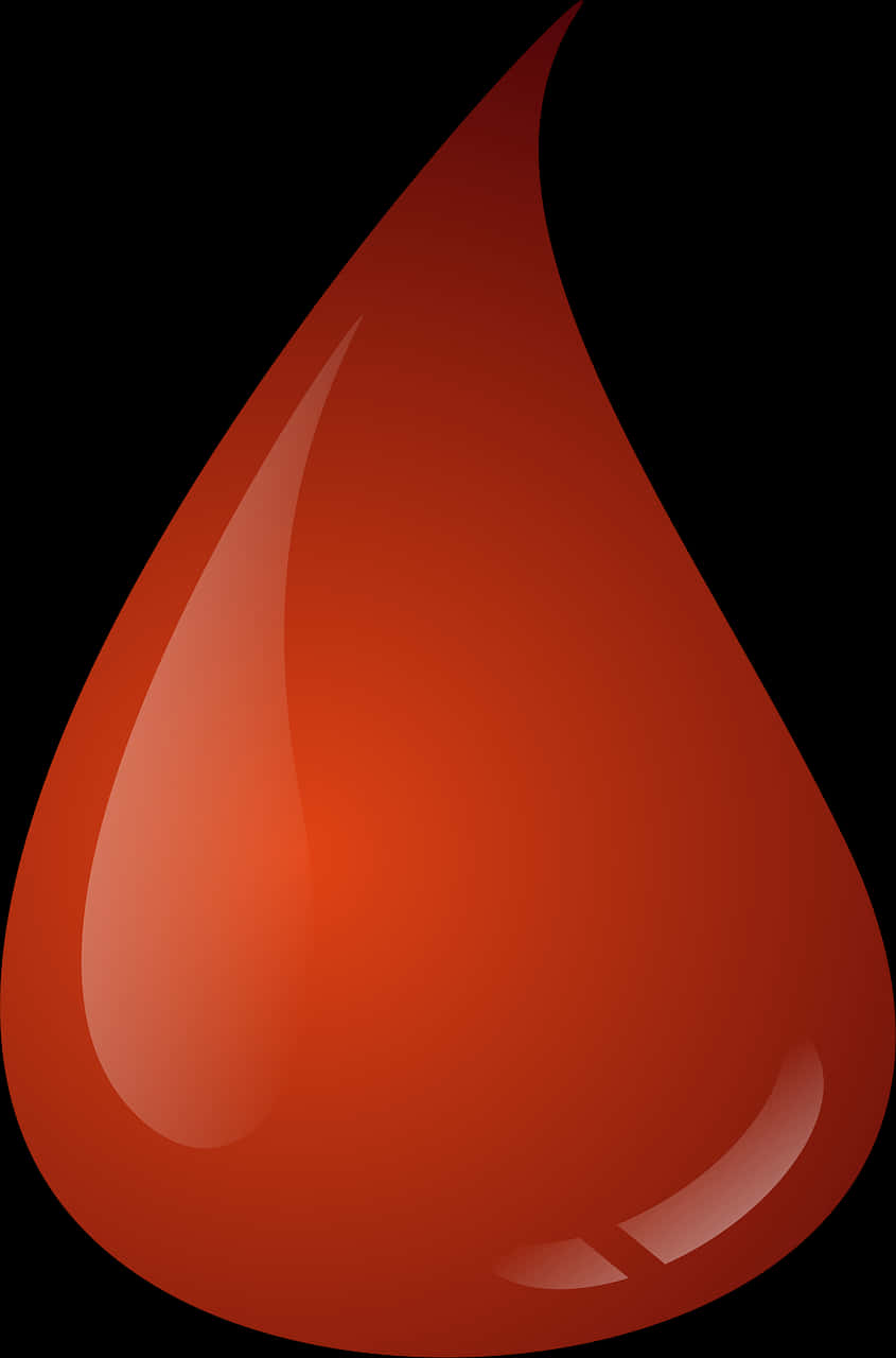 Red Blood Drop Graphic PNG