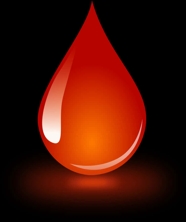 Red Blood Drop Illustration PNG