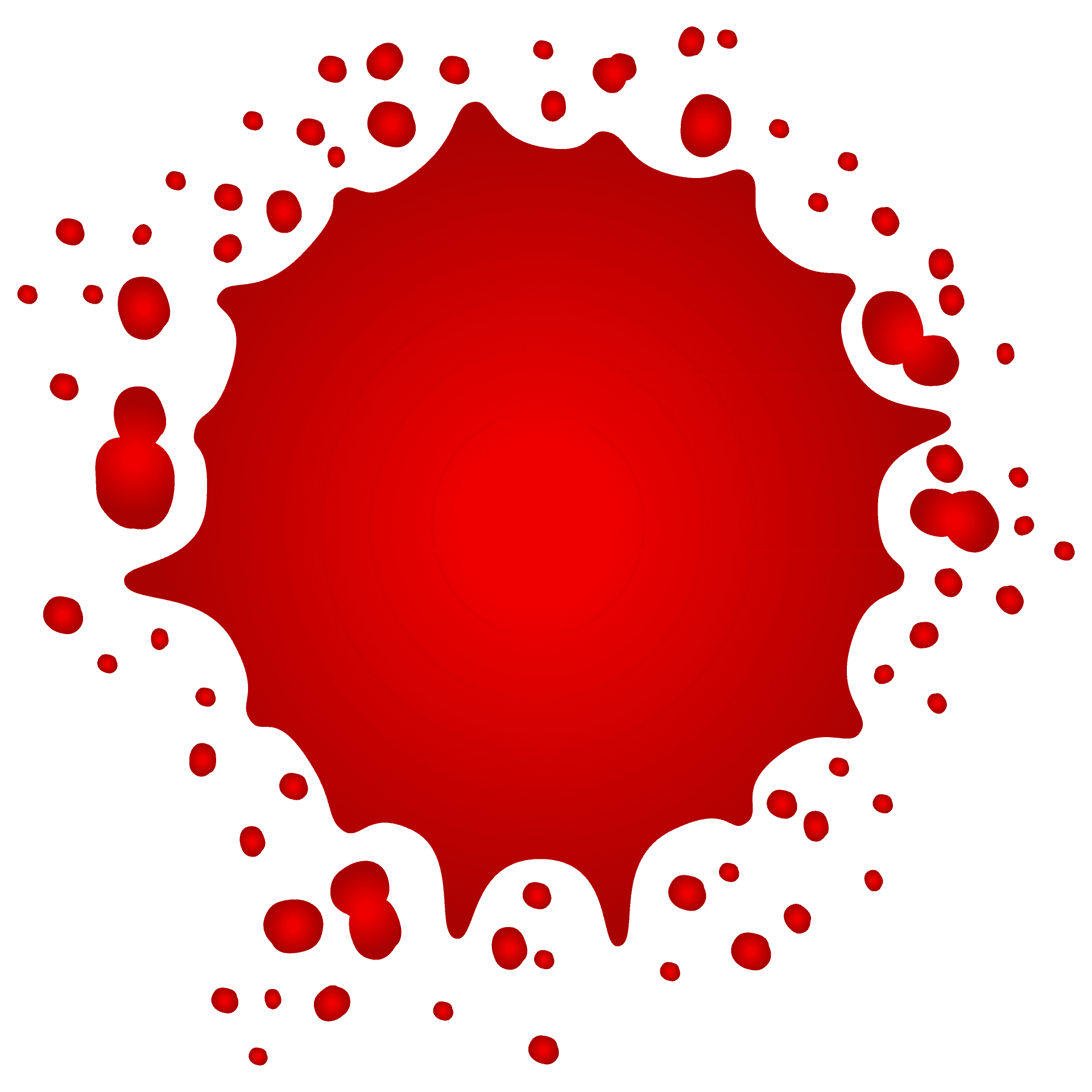 Red Blood Splat Graphic PNG