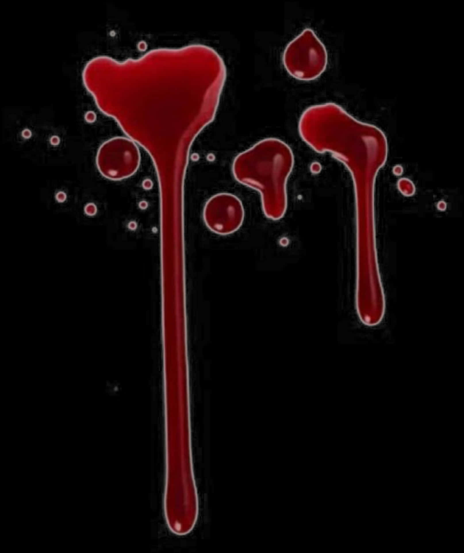 Red Blood Splatter Artwork PNG
