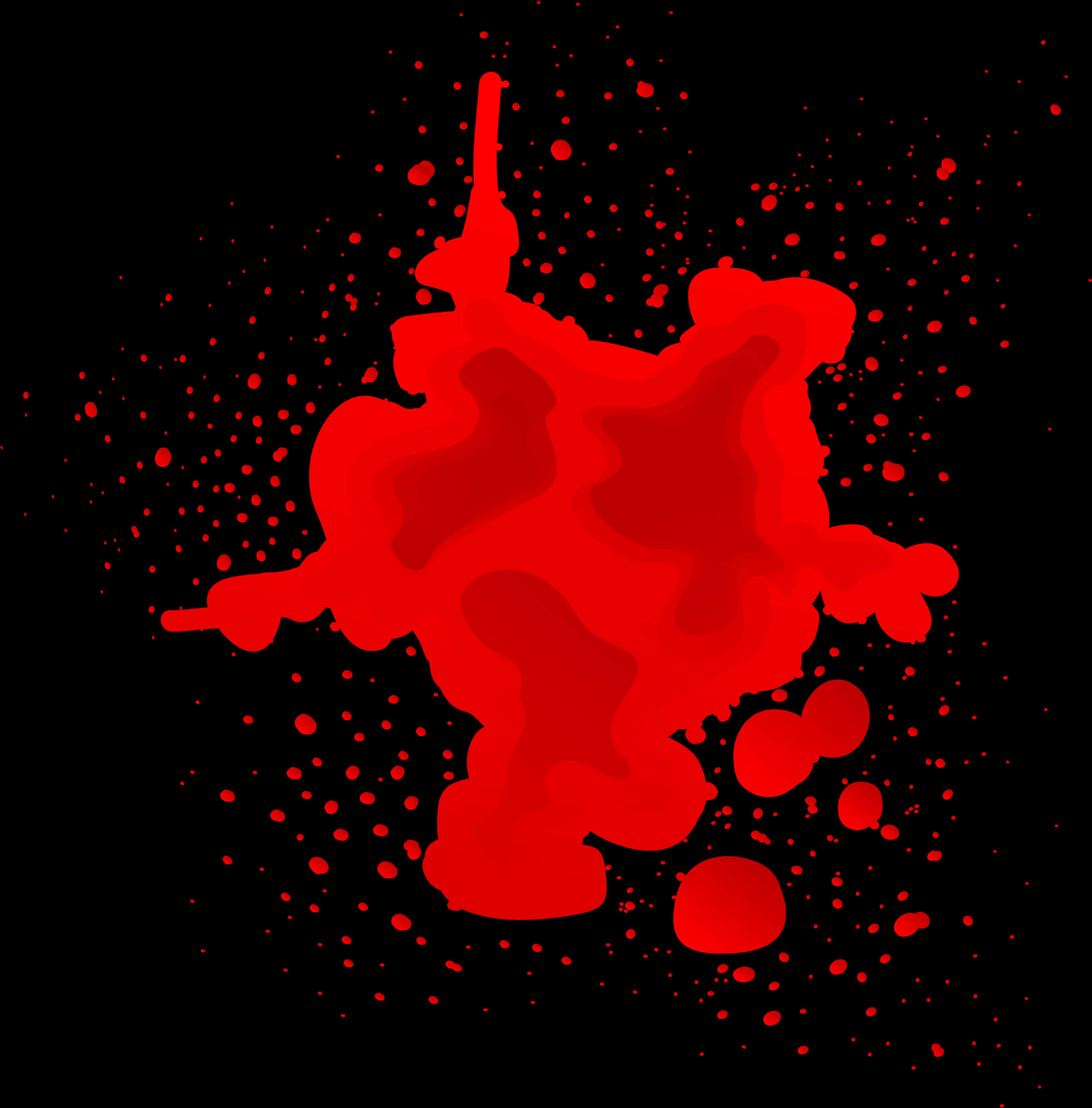 Red Blood Splatter Graphic PNG