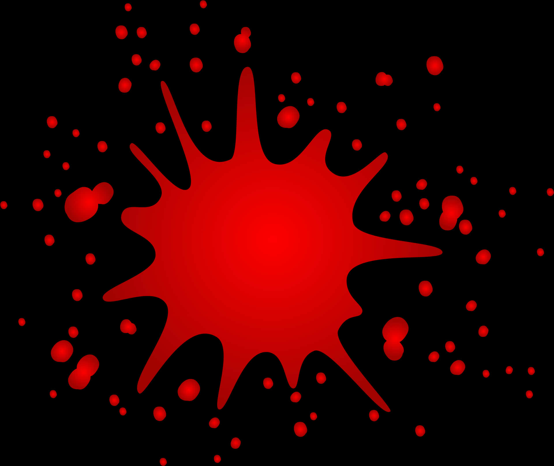 Red Blood Splatter Graphic PNG