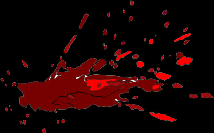 Red Blood Splatter Graphic PNG