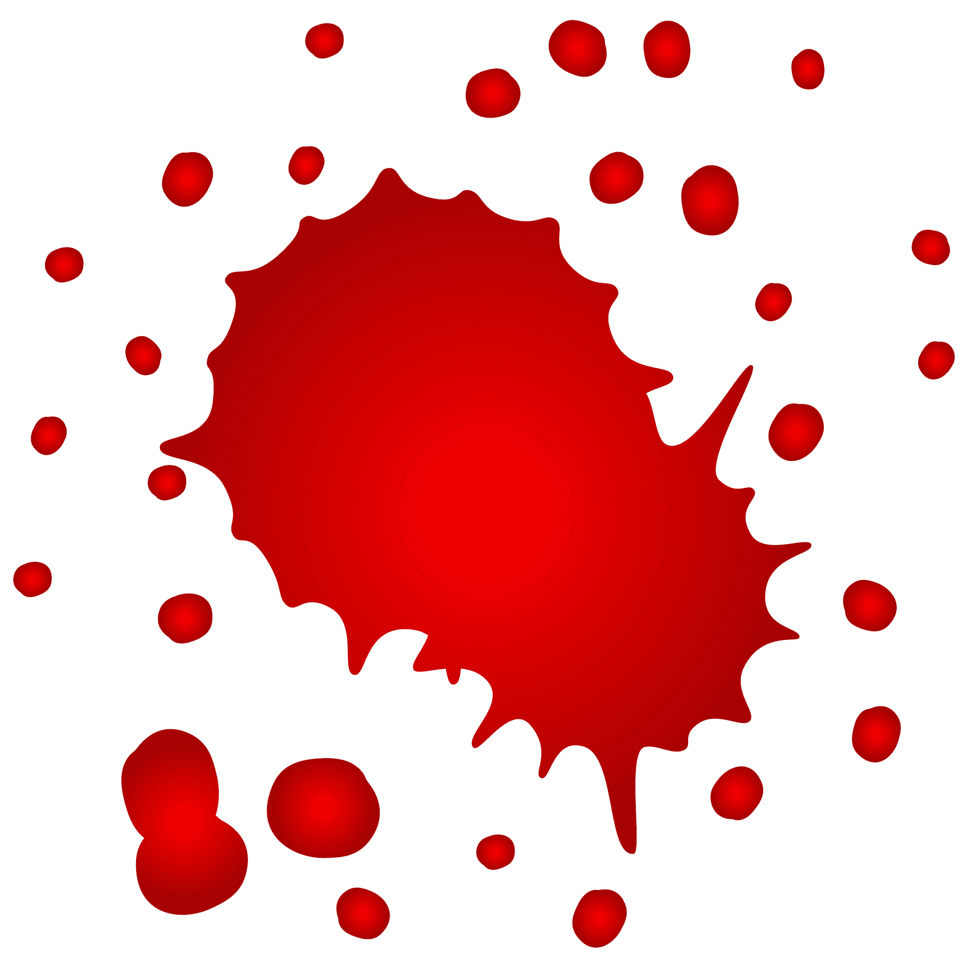 Red Blood Splatter Graphic PNG