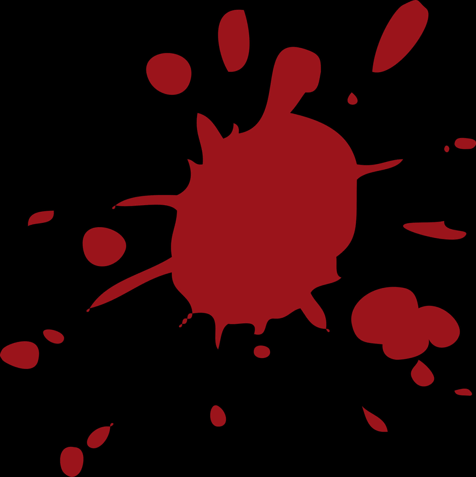 Red Blood Splatter Graphic PNG