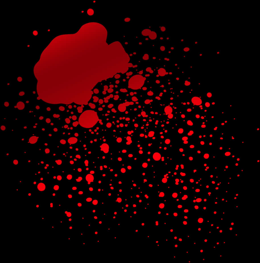 Red Blood Splatter Pattern PNG