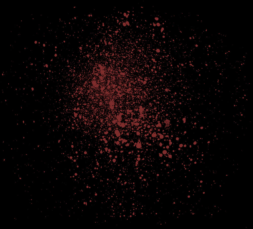 Red Blood Splatter Pattern Dark Background PNG