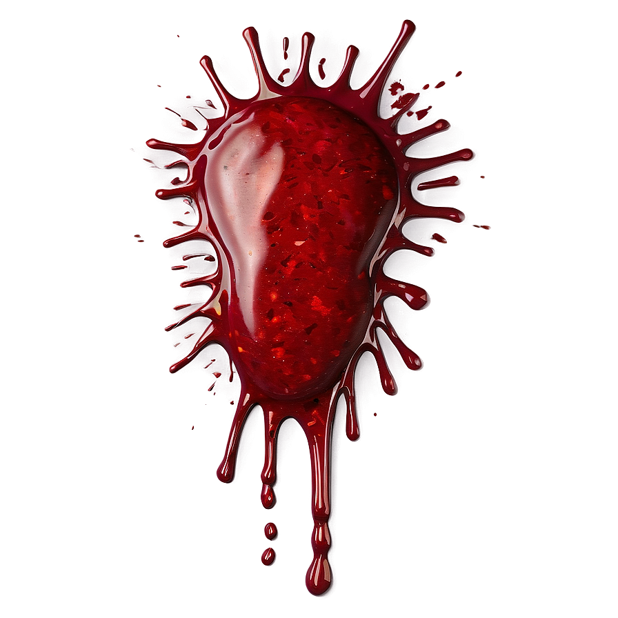 Red Blood Splatter Transparent Png 05262024 PNG