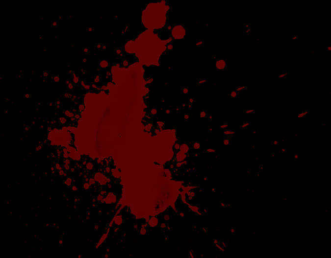 Red Blood Splatteron Black Background PNG
