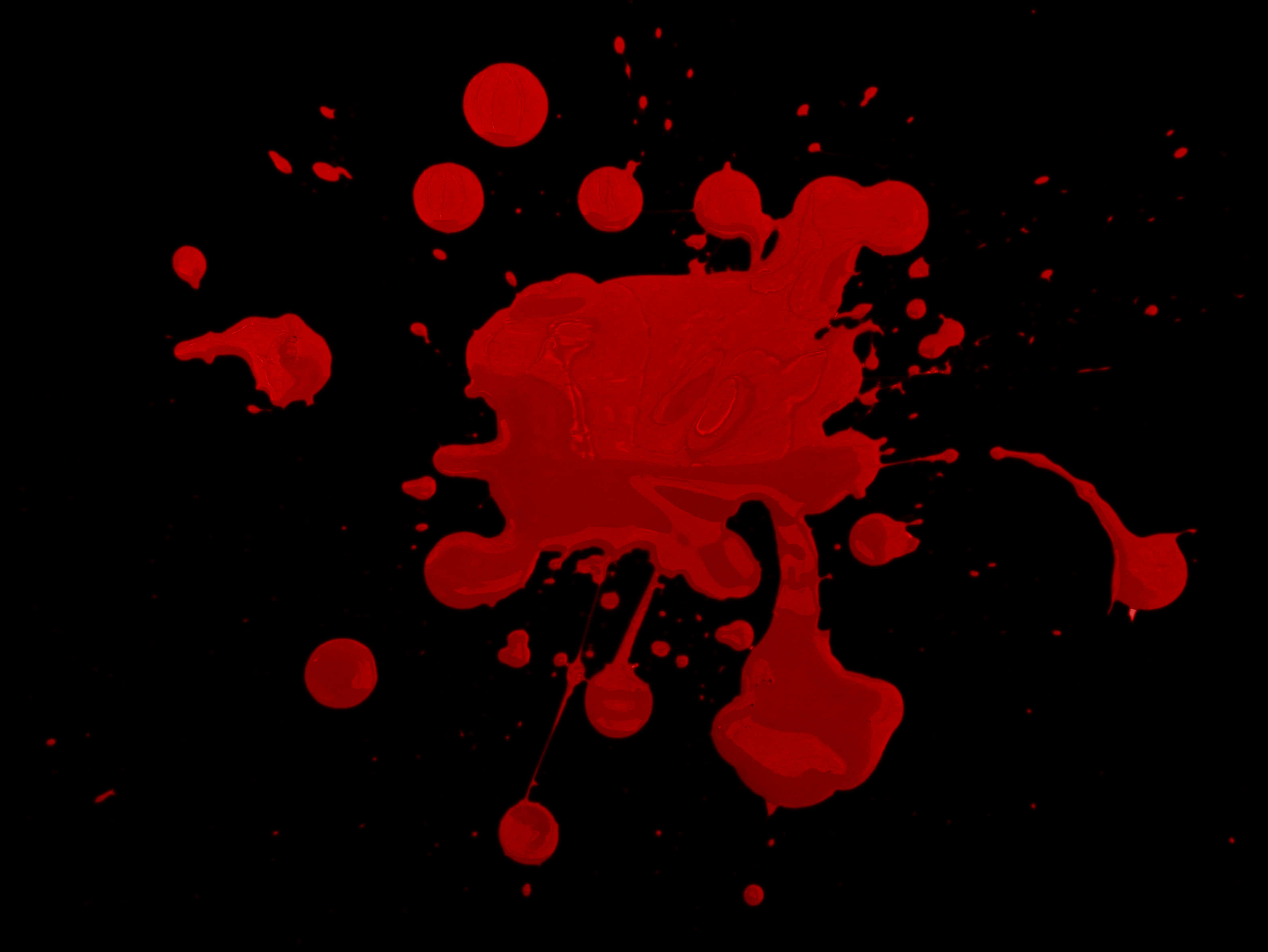 Red Blood Splatteron Black Background PNG