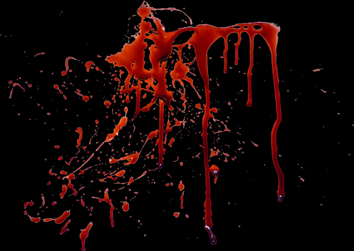 Red Blood Splatteron Black Background.jpg PNG