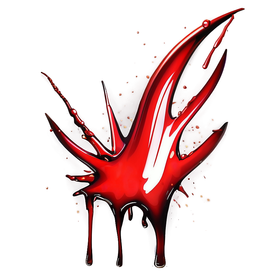 Red Bloody Splatter Clipart Png Wbf88 PNG