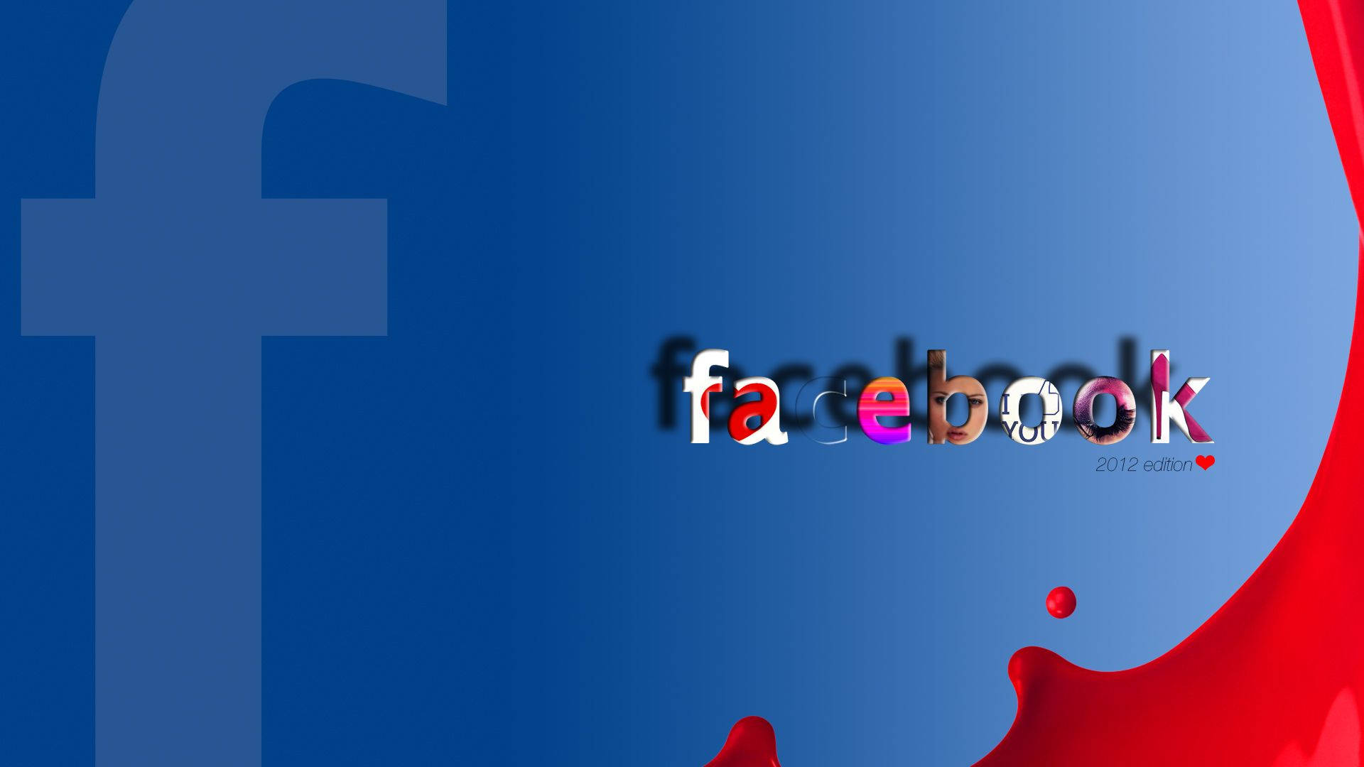 Red Blue Facebook Background
