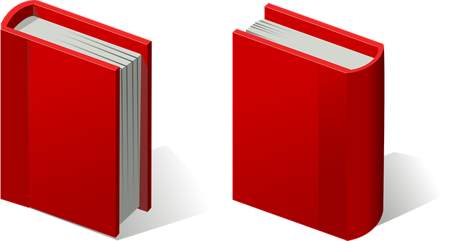 Red Books Illustration PNG