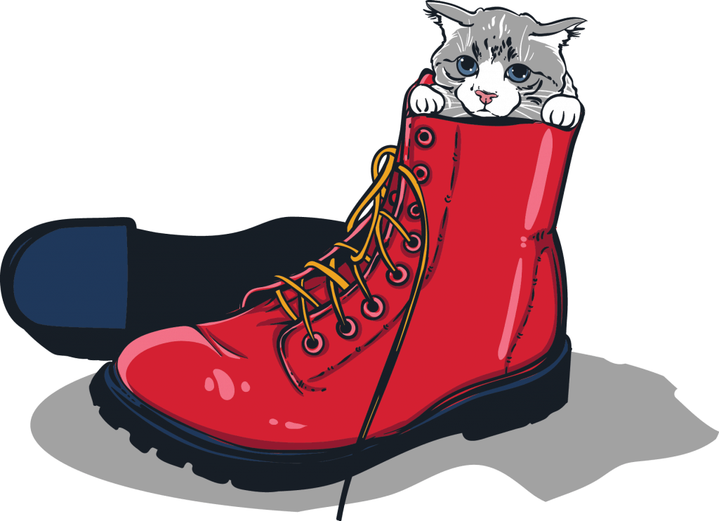 Download Red Boot Cat Cartoon