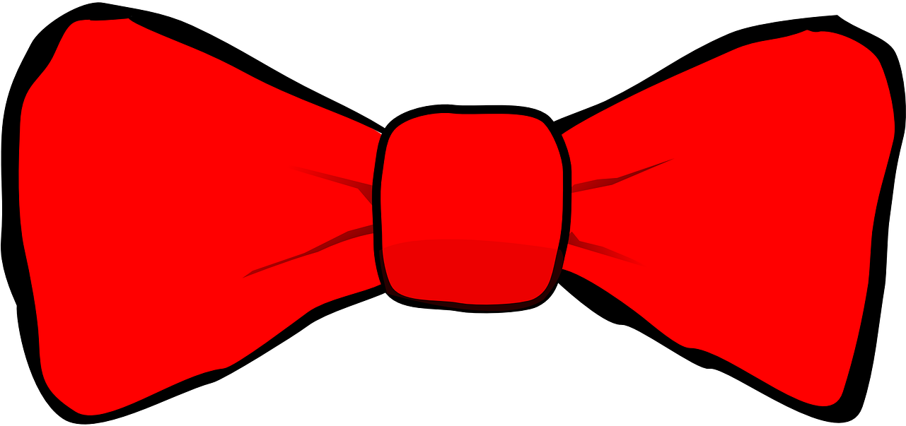 Red Bow Tie Cartoon Illustration PNG