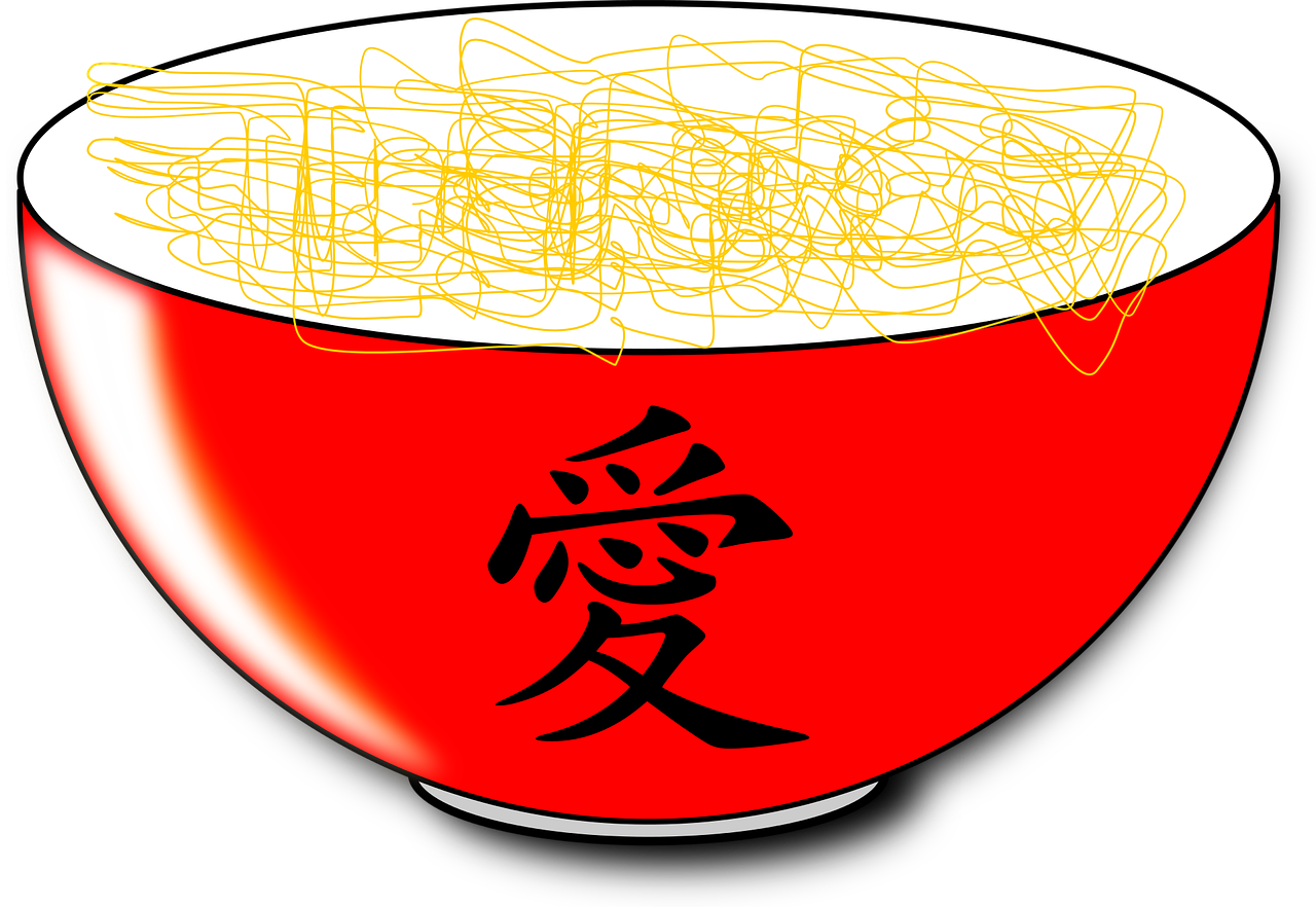 Red Bowl Noodles Illustration PNG