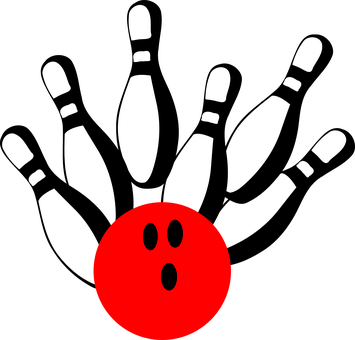 Red Bowling Ball Graphic PNG