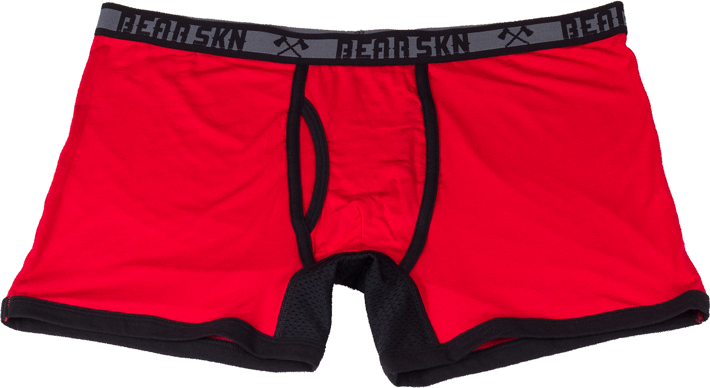Red Boxer Briefswith Black Waistband PNG