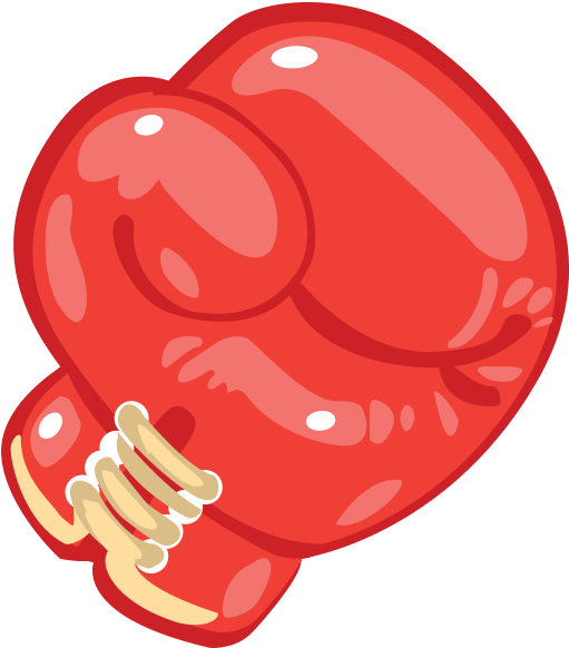 Red Boxing Glove Illustration PNG