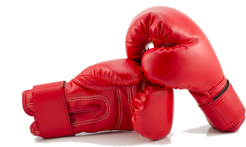 Red Boxing Gloves Crossed PNG