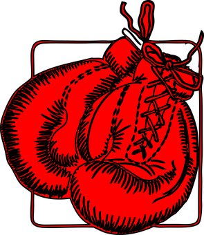 Red Boxing Gloves Graphic PNG