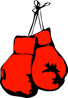 Red Boxing Gloves Graphic PNG