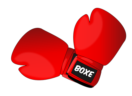 Red Boxing Gloves Vector PNG