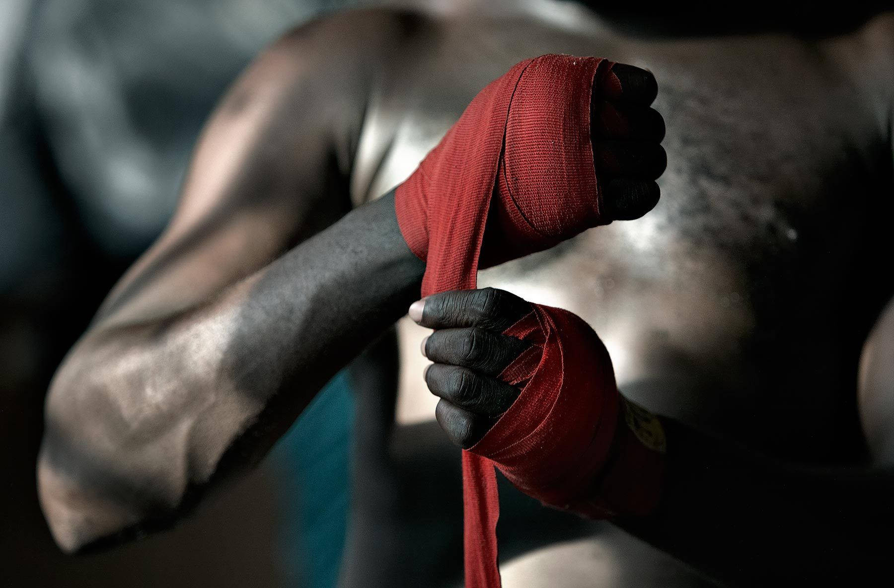Red Boxing Hand Wrap Wallpaper