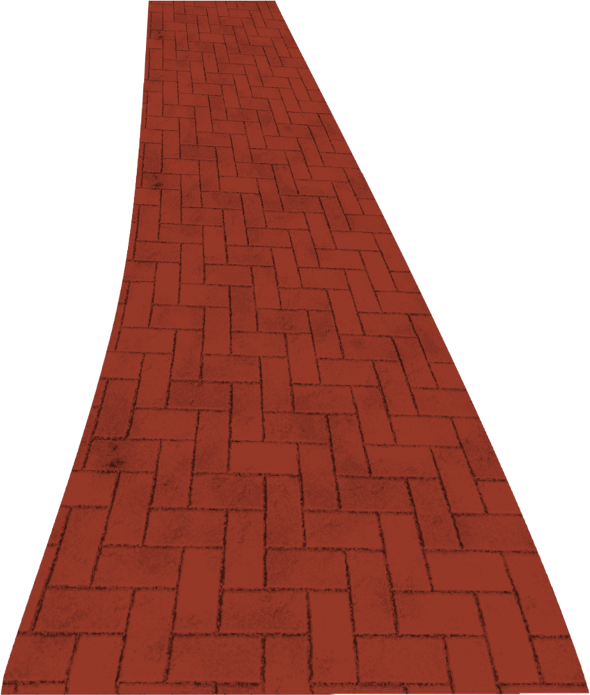 Red Brick Road Perspective View PNG