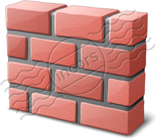 Red Brick Wall Section Illustration PNG