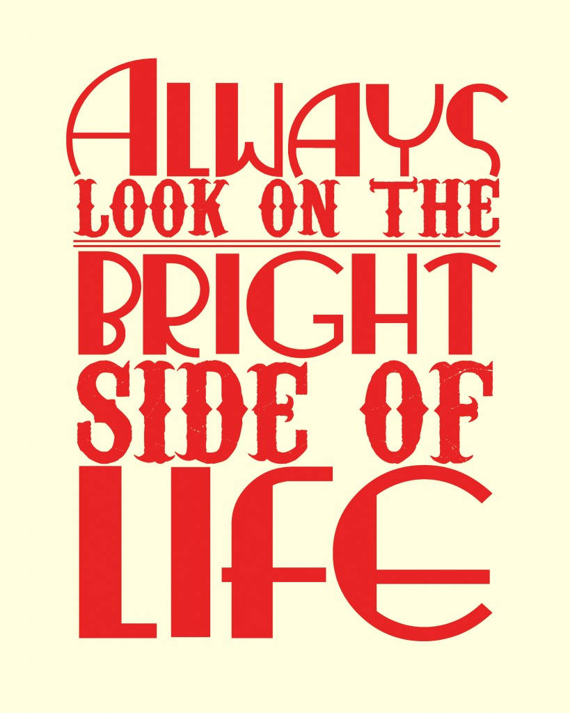 Red Bright Side Quote Wallpaper