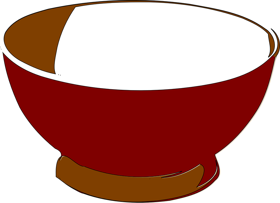 Red Brown Simple Bowl Illustration.png PNG