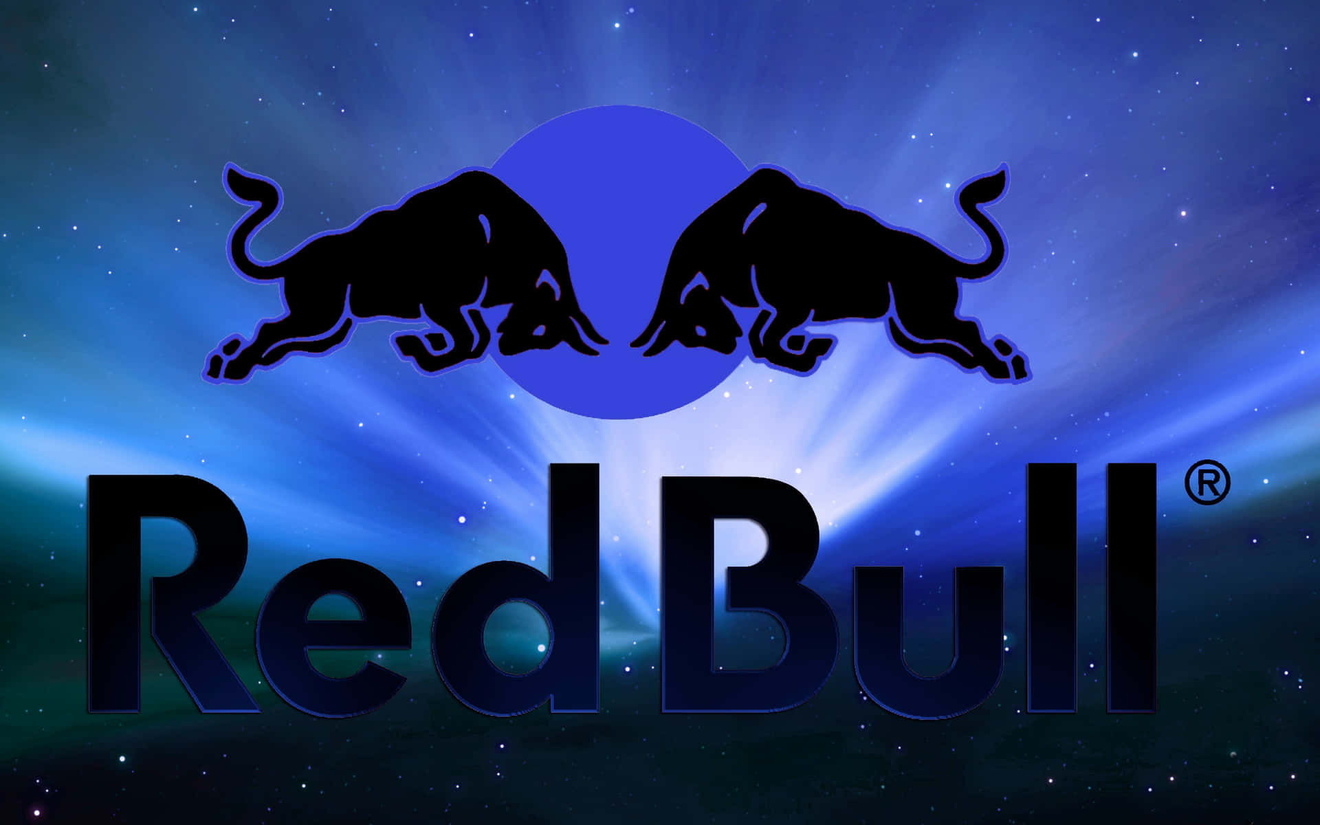 Red Bull Logo On A Blue Background