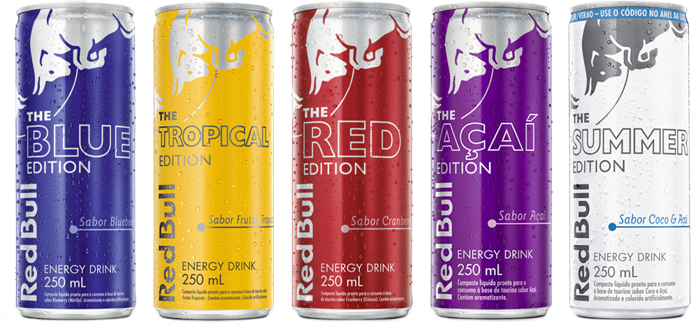 Red Bull Editions Flavor Lineup PNG