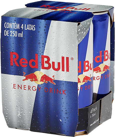 Red Bull Energy Drink4 Pack250ml Cans PNG