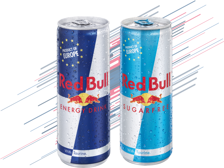 Red Bull Energyand Sugar Free Cans PNG