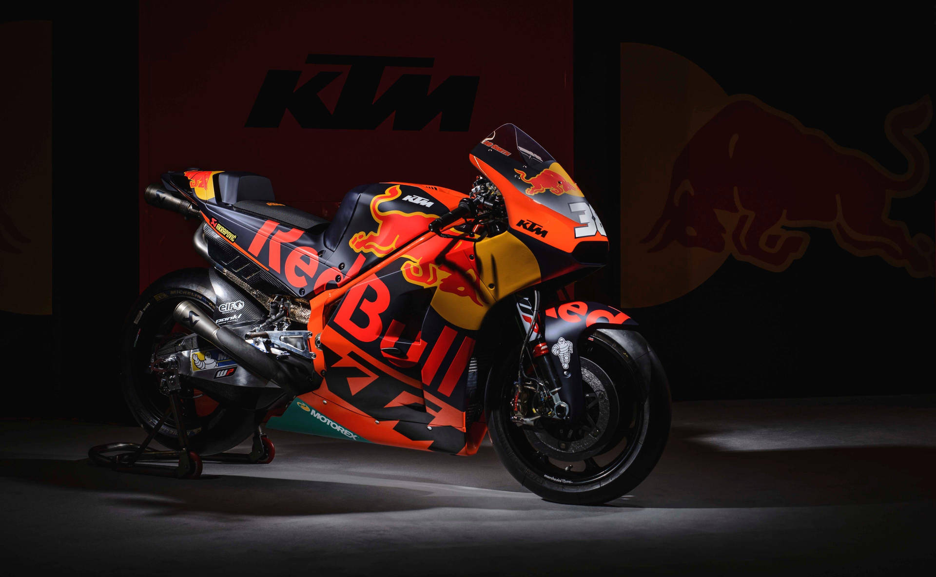 Tag et skud af dette utrolige Red Bull KTM 4k-motiv! Wallpaper