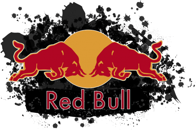 Red Bull Logo Splash Background PNG