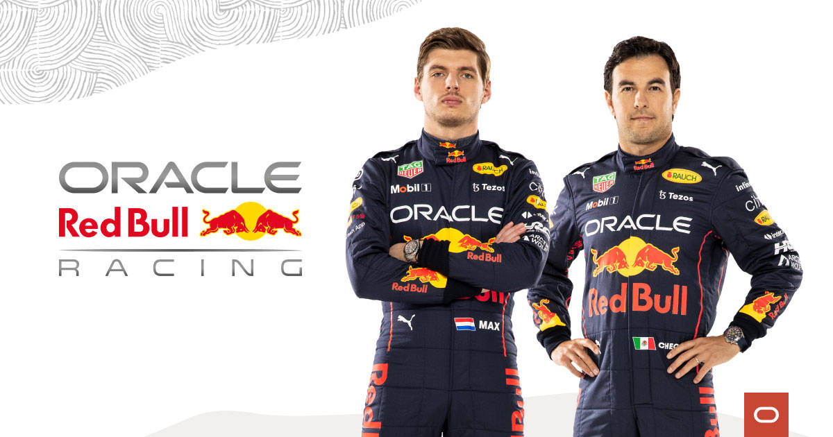 The Unstoppable Force - Red Bull Racing drivers with Oracle Official Sportscar Wallpaper
